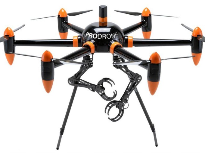 Drone with grabbing claw arms can lift 44 pounds
